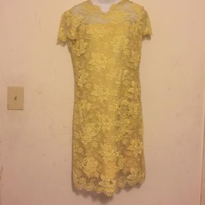 Yellow lace vintage cocktail dress!🐞