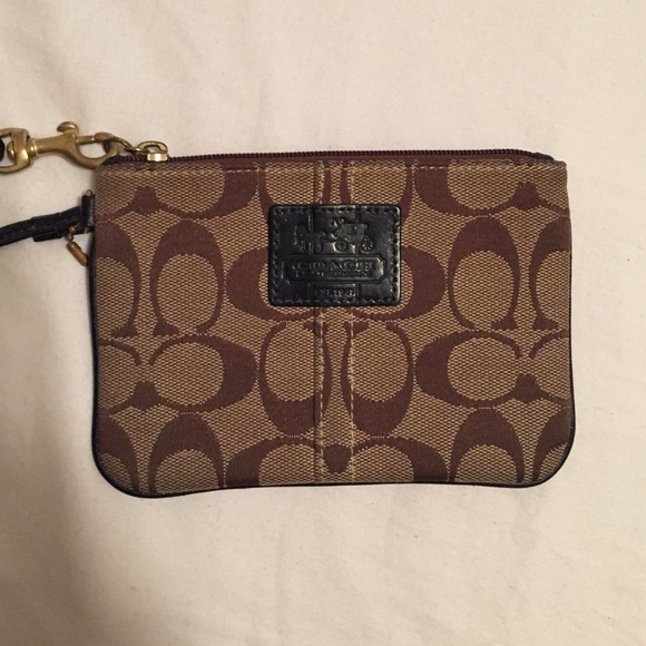 Small coach wristlet