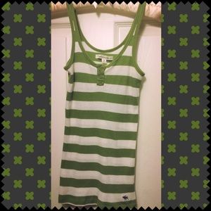 Abercrombie Green Stripe Tank