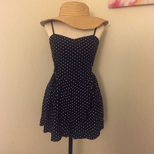 Kimchi blue (navy blue) with polka dots romper