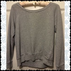 Grey Sparkle Cropped Sweatshirt