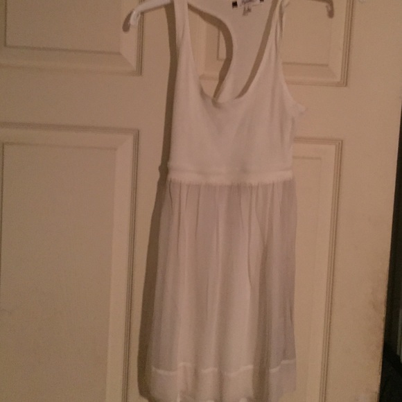 Cream Colored Double Layer Sheer Tank