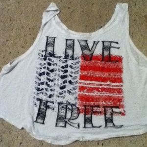 Cute flag tank crop top