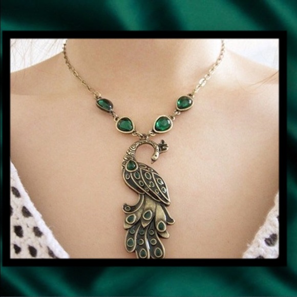Peacock necklace