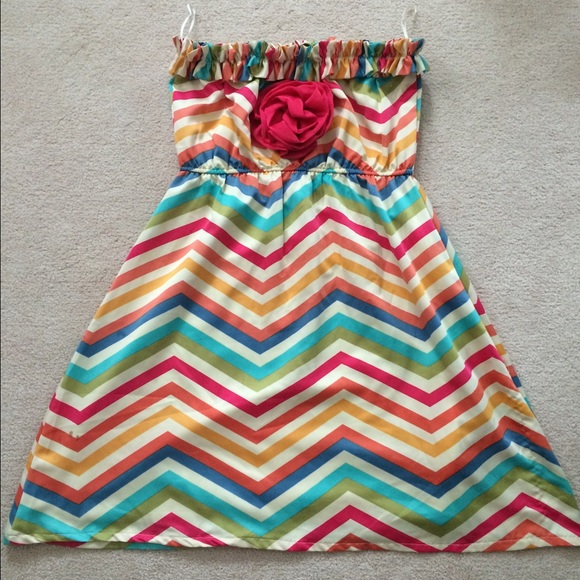 Silk Chevron Dress