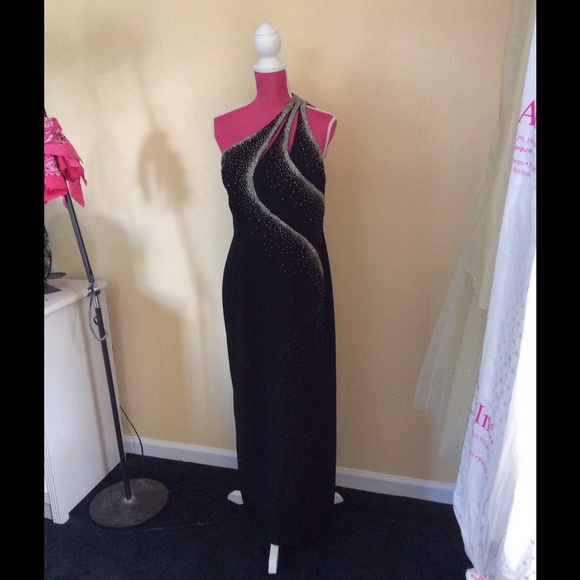 Custom made black gown