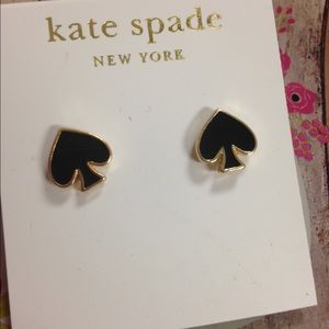 Black spade earrings