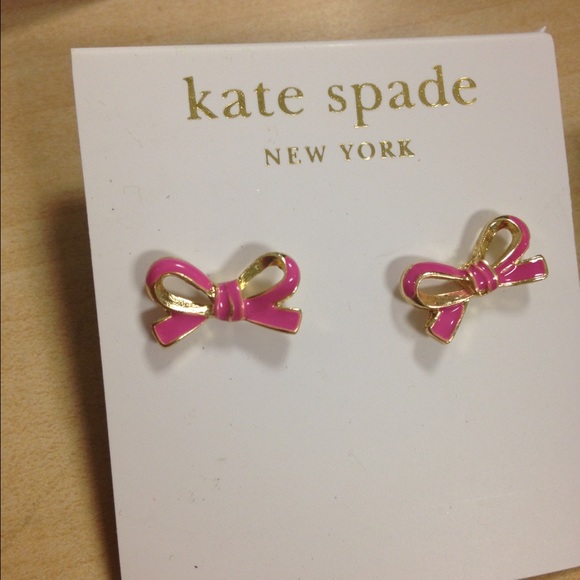Pink bow Kate spade earrings