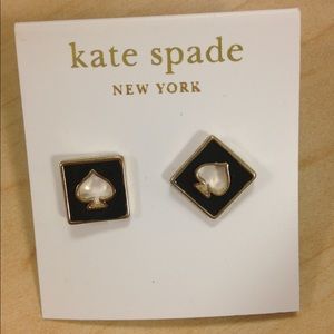 Black spade Kate spade earrings