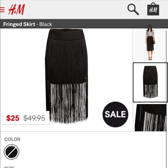 MAJOR ISO 🔵🔵 H&M Fringe skirt