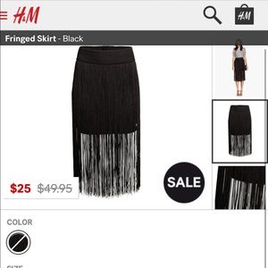 MAJOR ISO 🔵🔵 H&M Fringe skirt