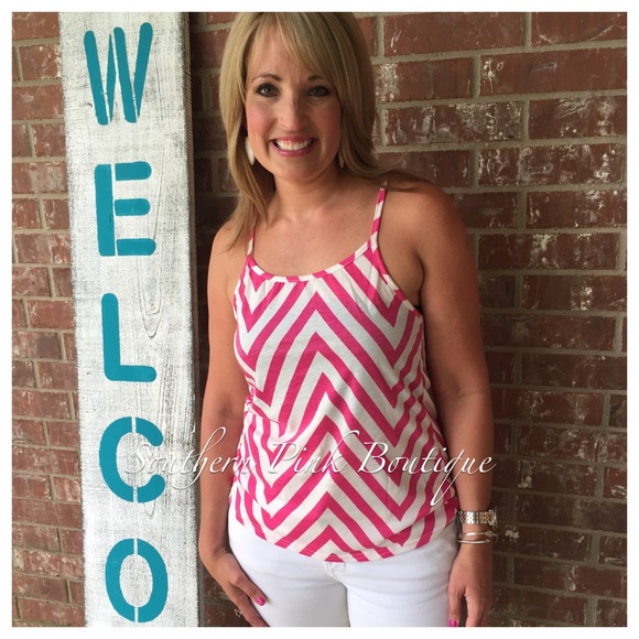 Pink Chevron Tank