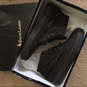 Polo Ralph Lauren All Black Lander Chukka M7 W8.5