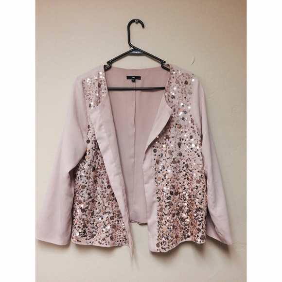 Blush Top with Sequin Detailing