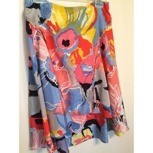 Armani 100% Silk Watercolor Skirt