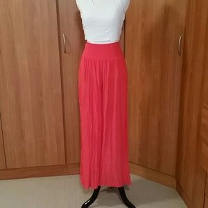 Red high waisted boho gypsy palazzo pants