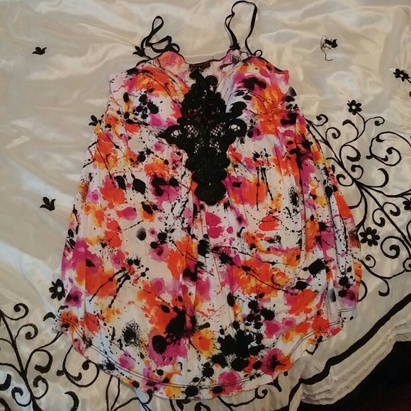 Paint splattered top