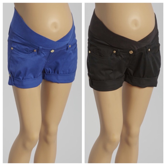 2 pairs maternity shorts