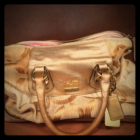 Authentic Gold Coach bag