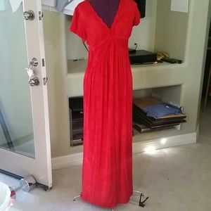 Red maxi dress