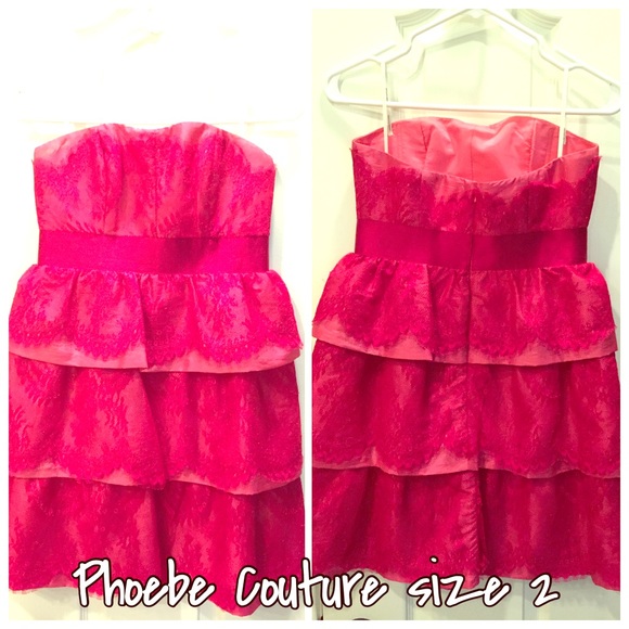 Phoebe Couture pink lace dress