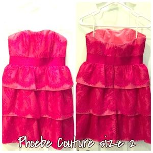 Phoebe Couture pink lace dress