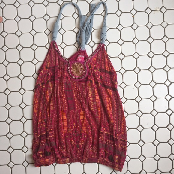 🎉FLASH SALE🎉Free People tribal pattern tank top.