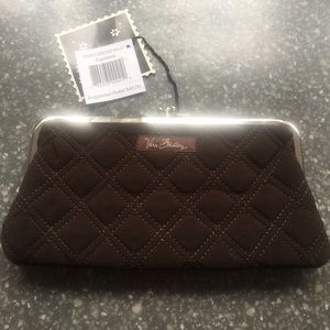 NWT Vera Bradley double kisslock wallet Espresso