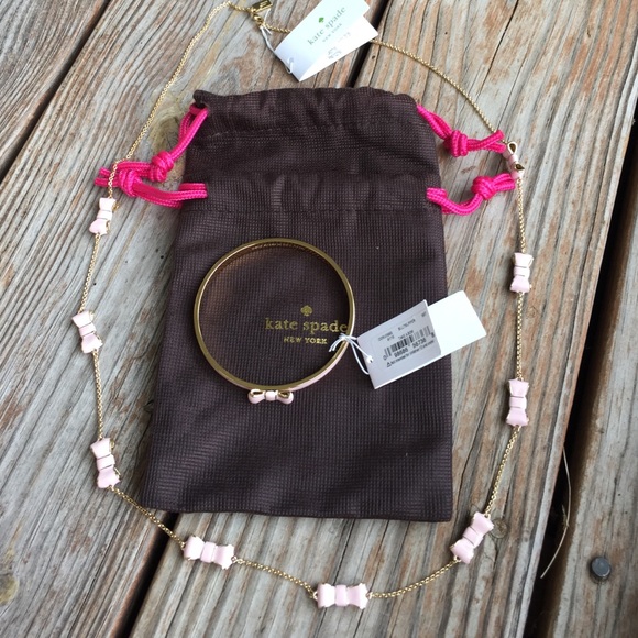 kate spade Jewelry - NWT Kate Spade pink bow jewelry set