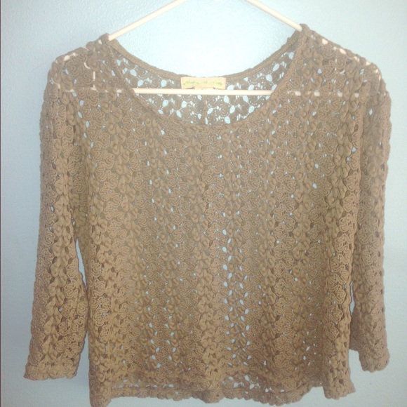 Long sleeve green flower shirt