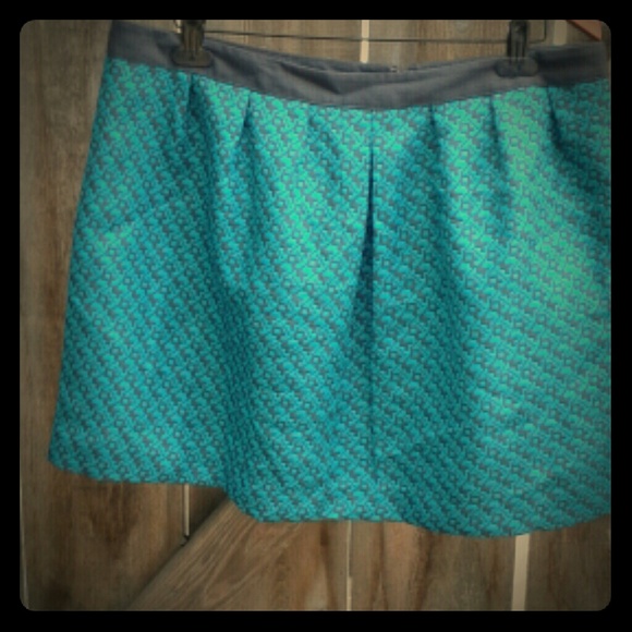 Green and dark grey skirt