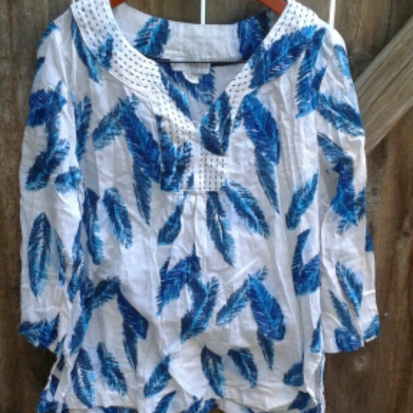 Blue n white tunic