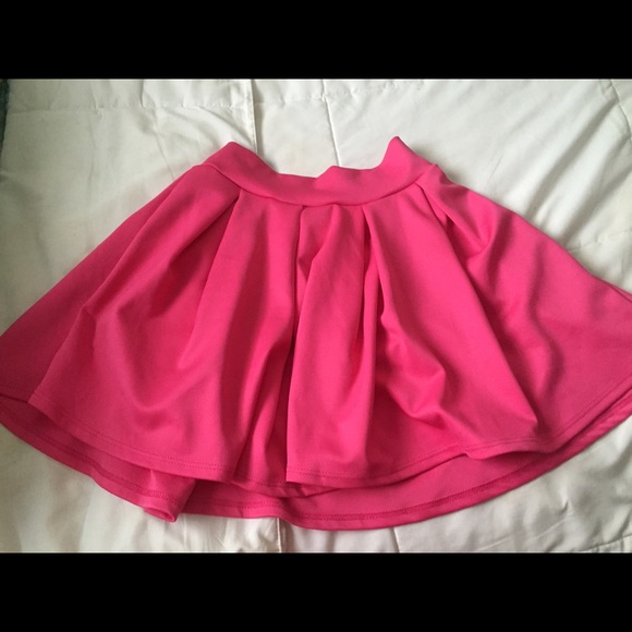 Hot pink skater skirt