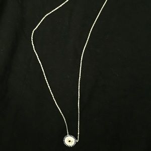Sterling silver Crystal evil eye necklace (Large)