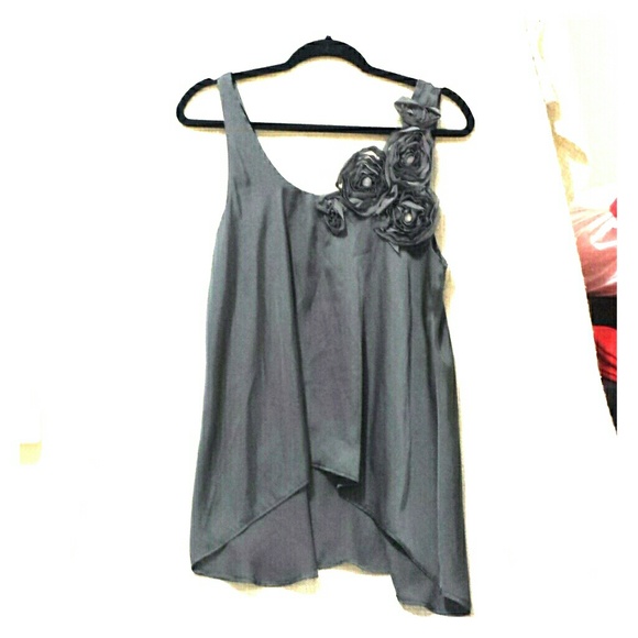 Fab'rik grey blouse with floral detail