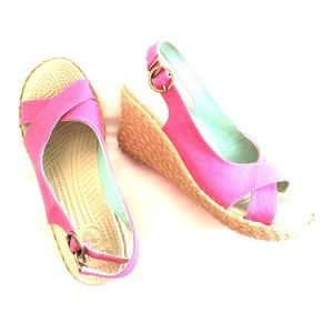 Pink Summer Wedges
