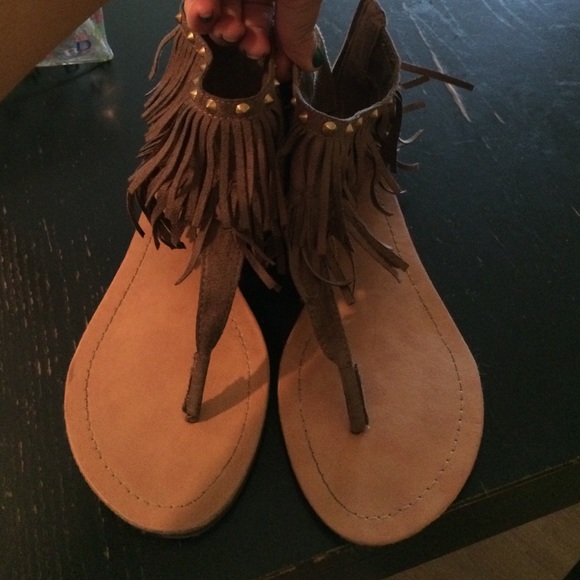 TRADED 🌻Forever 21 Tan Studded Gladiators