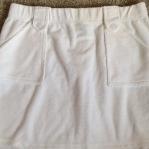 Juicy Couture white terry cover up skirt