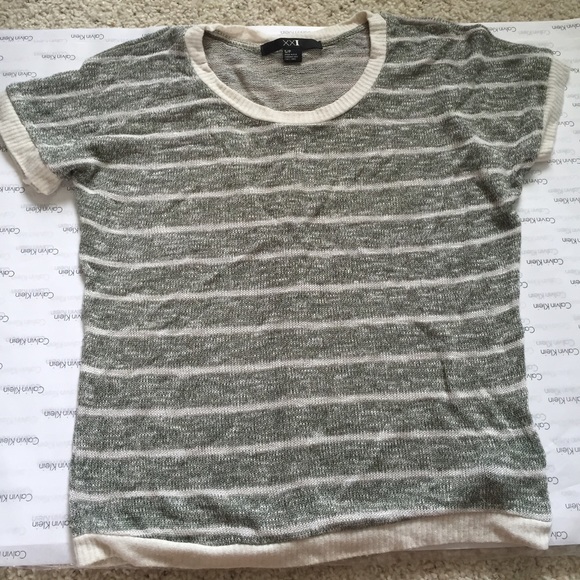 Green striped tee