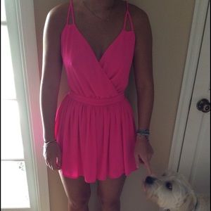 Hot pink romper