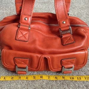 Burnt orange Michael Kors double handle bag