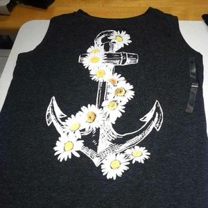 Daisy anchor muscle tank