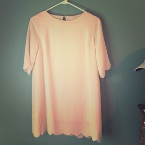 Peach scalloped dress