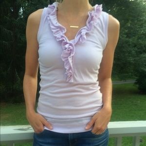 J.Crew lavender ruffle tank