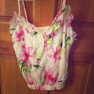 hollister floral blouse