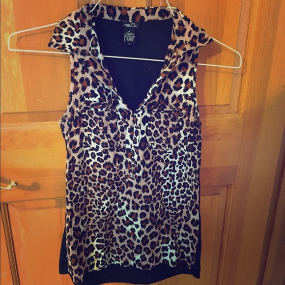 cheetah print blouse