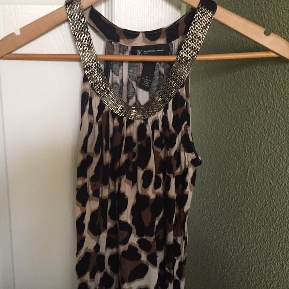 INC animal print top