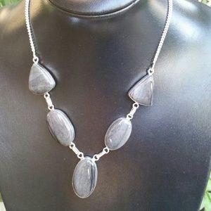 - SOLD - Grey Stone Necklace