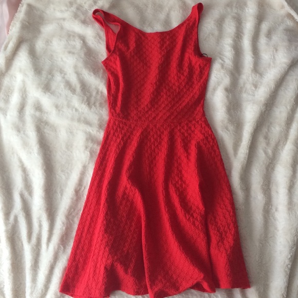 Red H&M skater dress