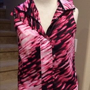 Aeropostale Geometric Full Zip Vest